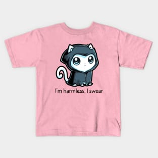 I'm Harmless! Cute Funny Cool Cat Kitten Animal Lover Quote Artwork Kids T-Shirt